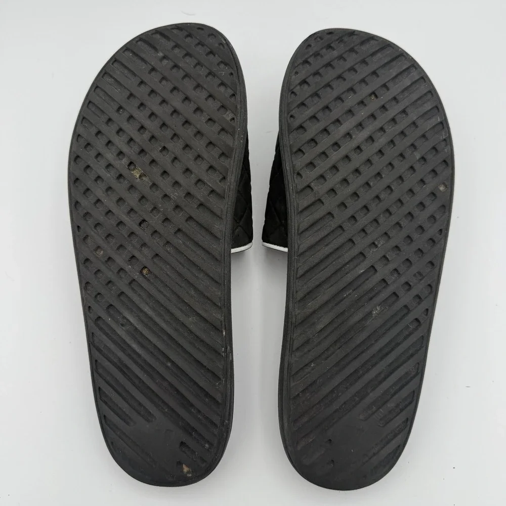 Men's Adidas Black Metallic Silver Zeitfrei Slide UF (UltraFoam+) Slip-On Size 9